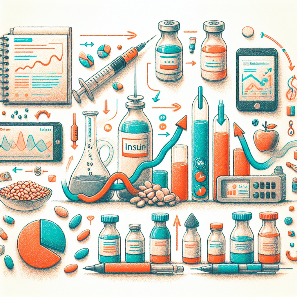 Pastelková ilustrace znázorňující téma: Diabetes