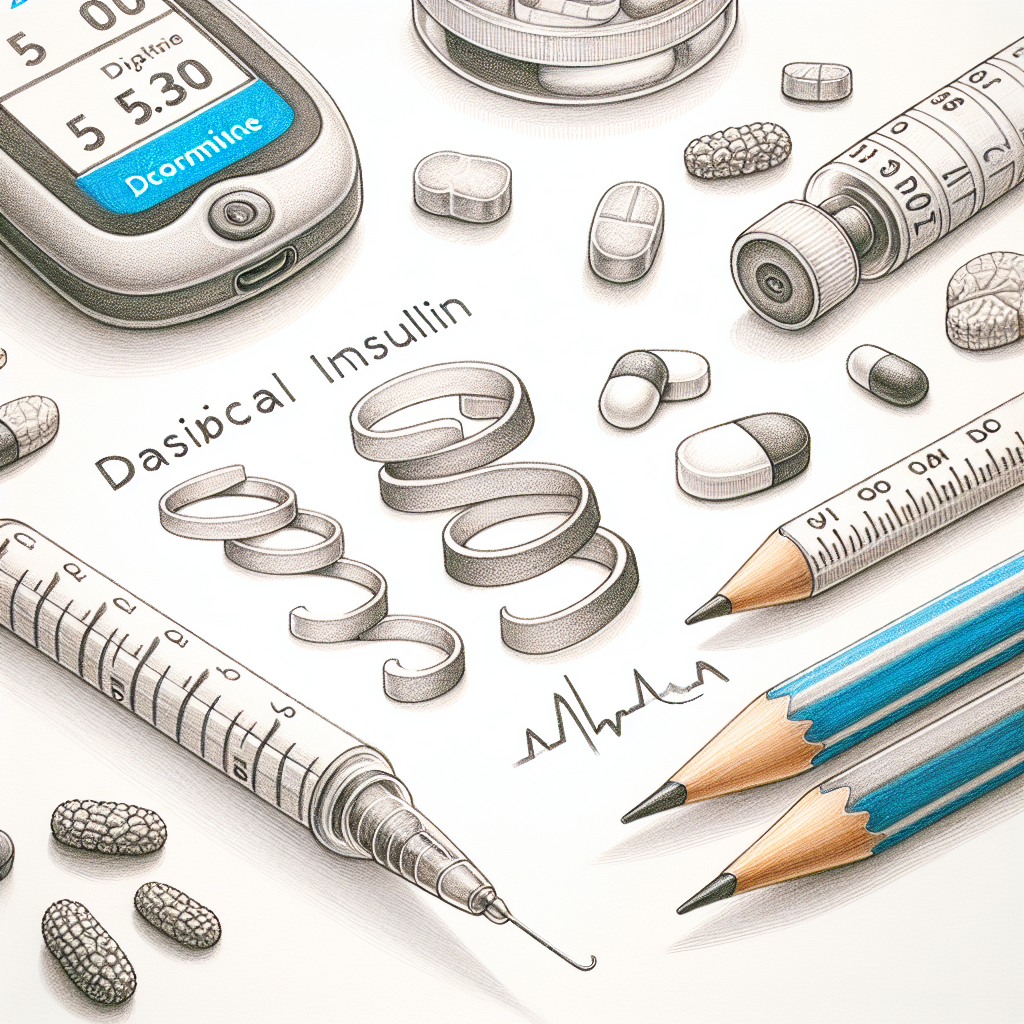 Pastelková ilustrace znázorňující téma: Diabetes