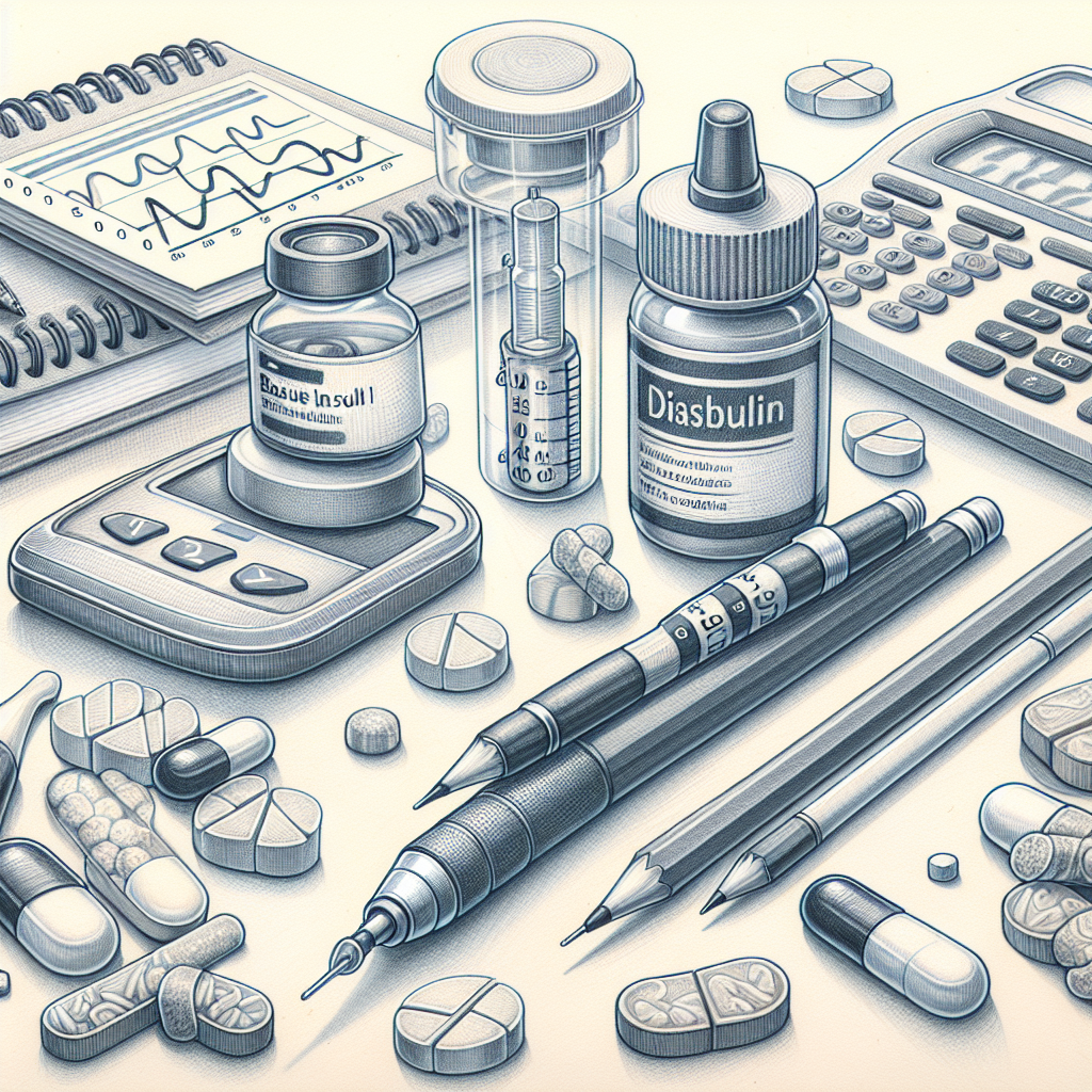 Pastelková ilustrace znázorňující téma: Diabetes