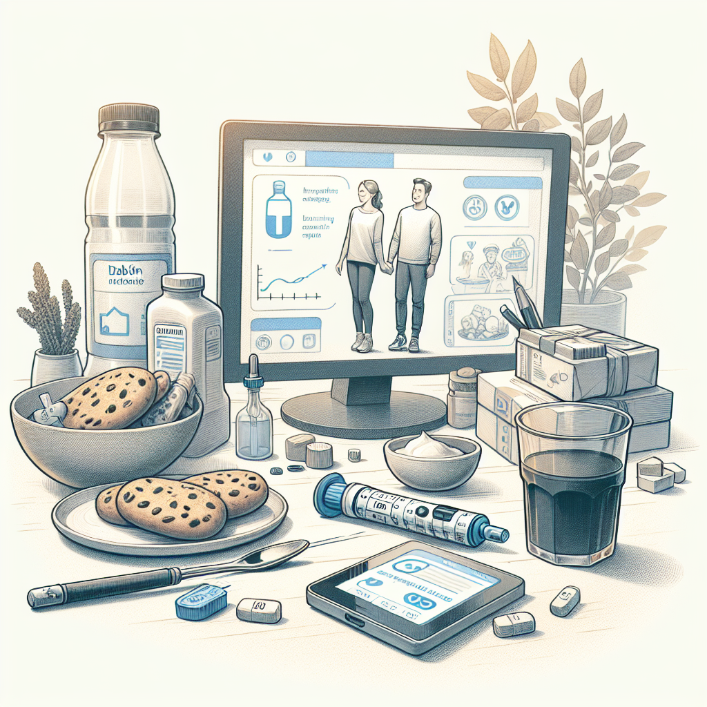 Pastelková ilustrace znázorňující téma: Diabetologie