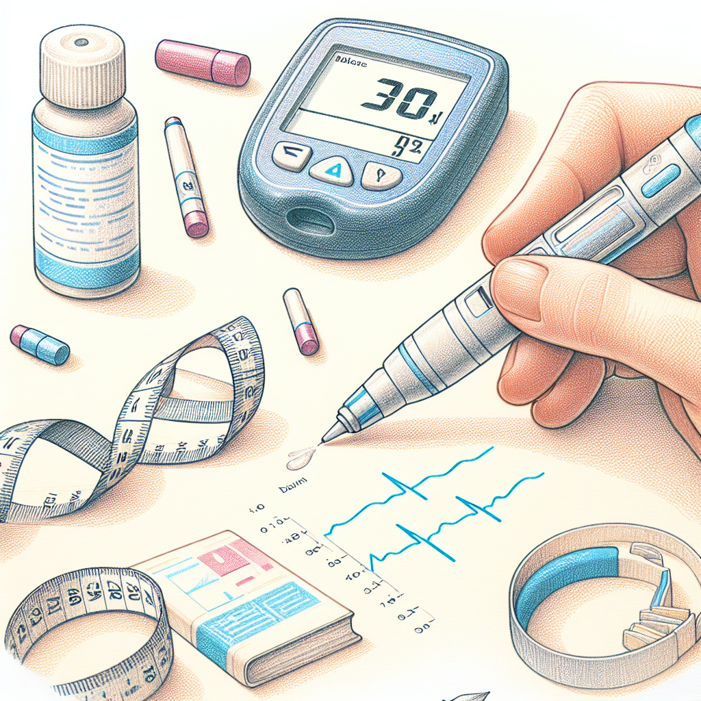 Pastelková ilustrace znázorňující téma: Diabetologie