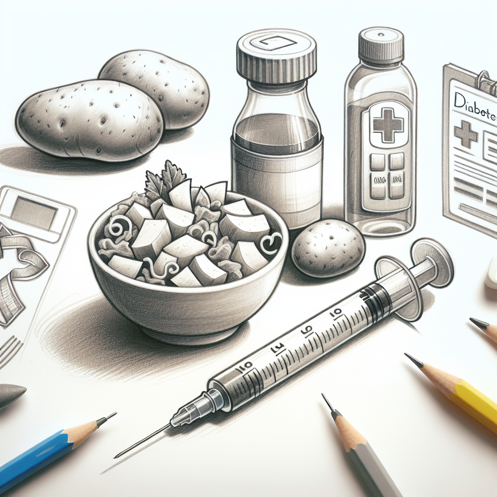 Pastelková ilustrace znázorňující téma: Strava a cukrovka