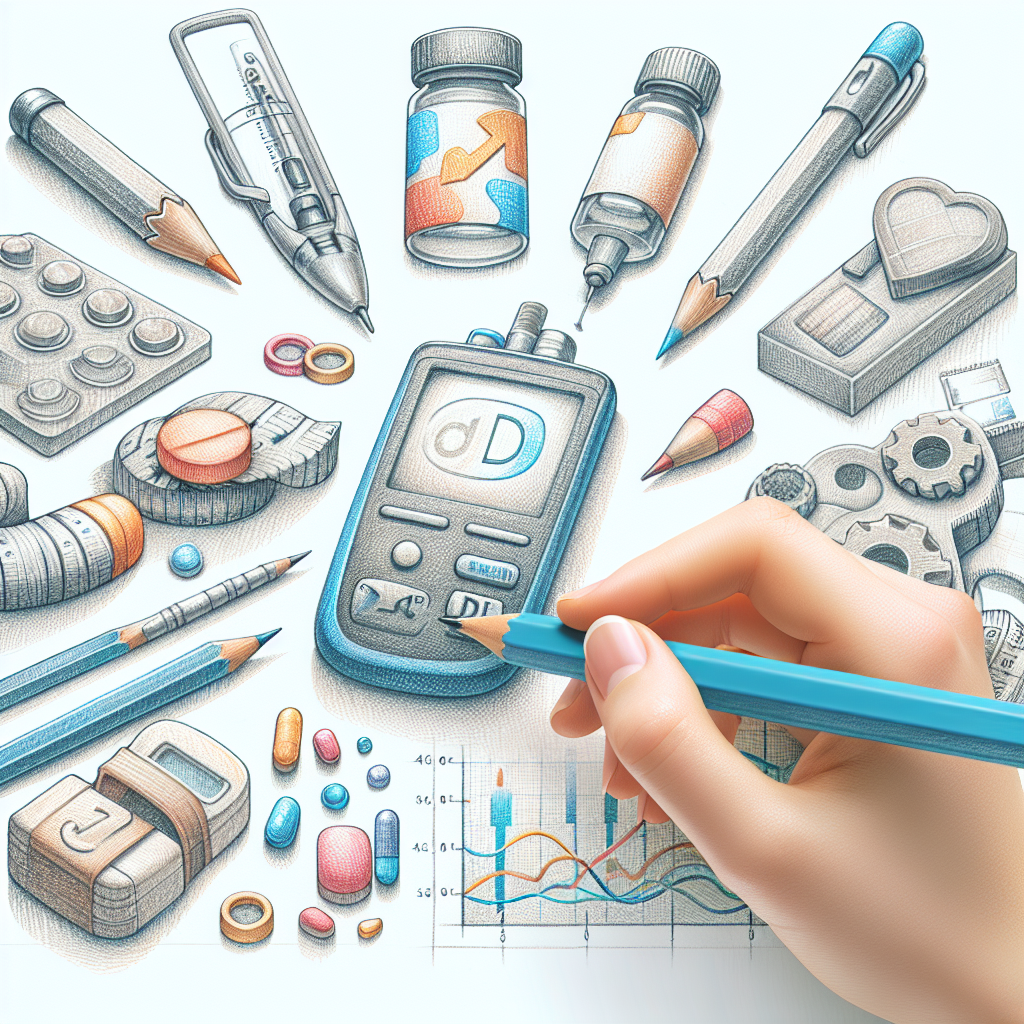 Pastelková ilustrace znázorňující téma: Diabetologie