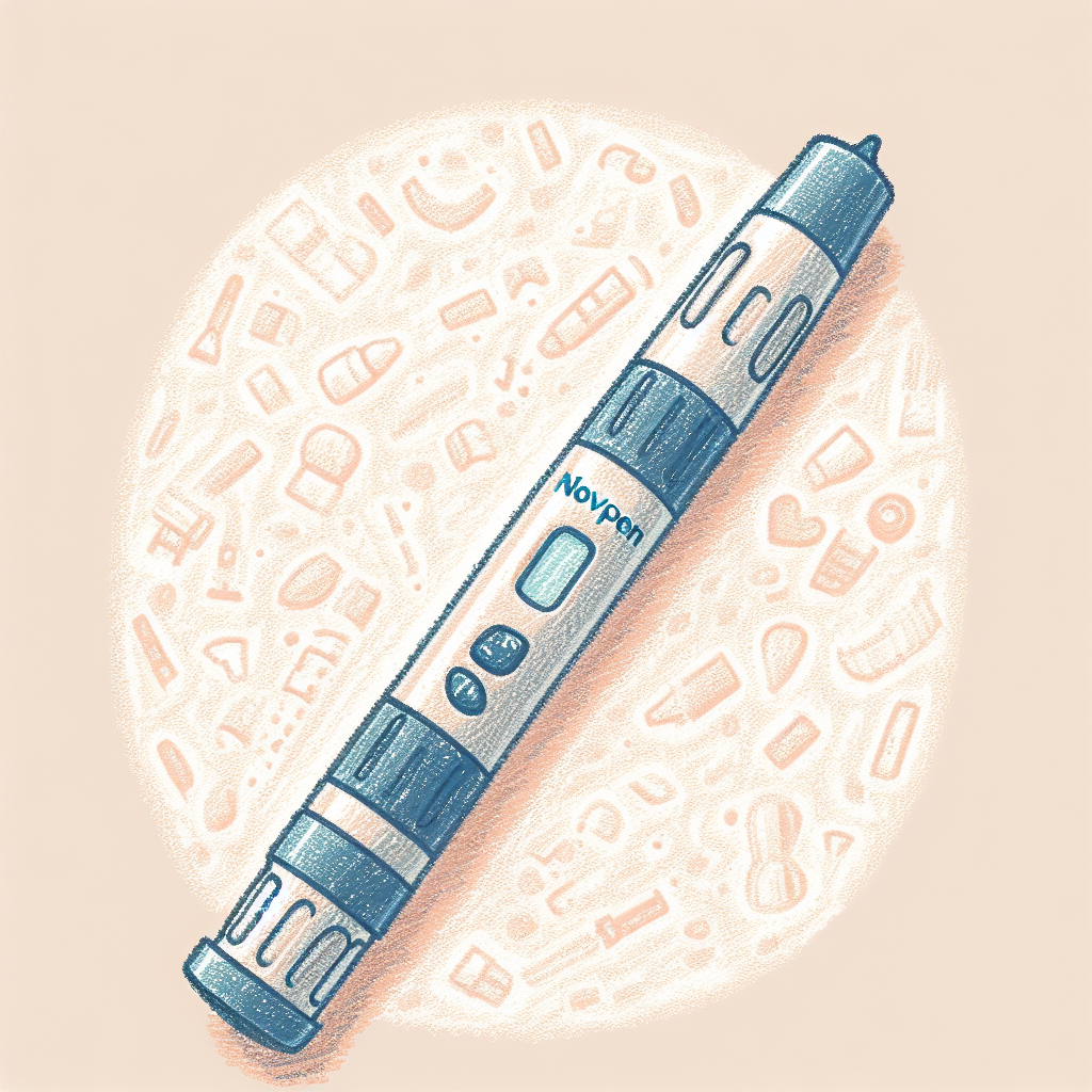 Pastelková ilustrace znázorňující téma: Diabetes