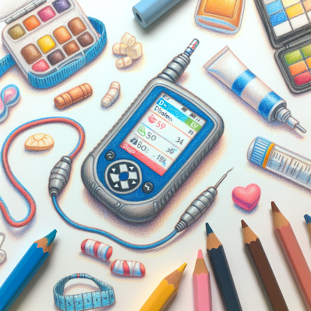 Pastelková ilustrace znázorňující téma: Cukrovka