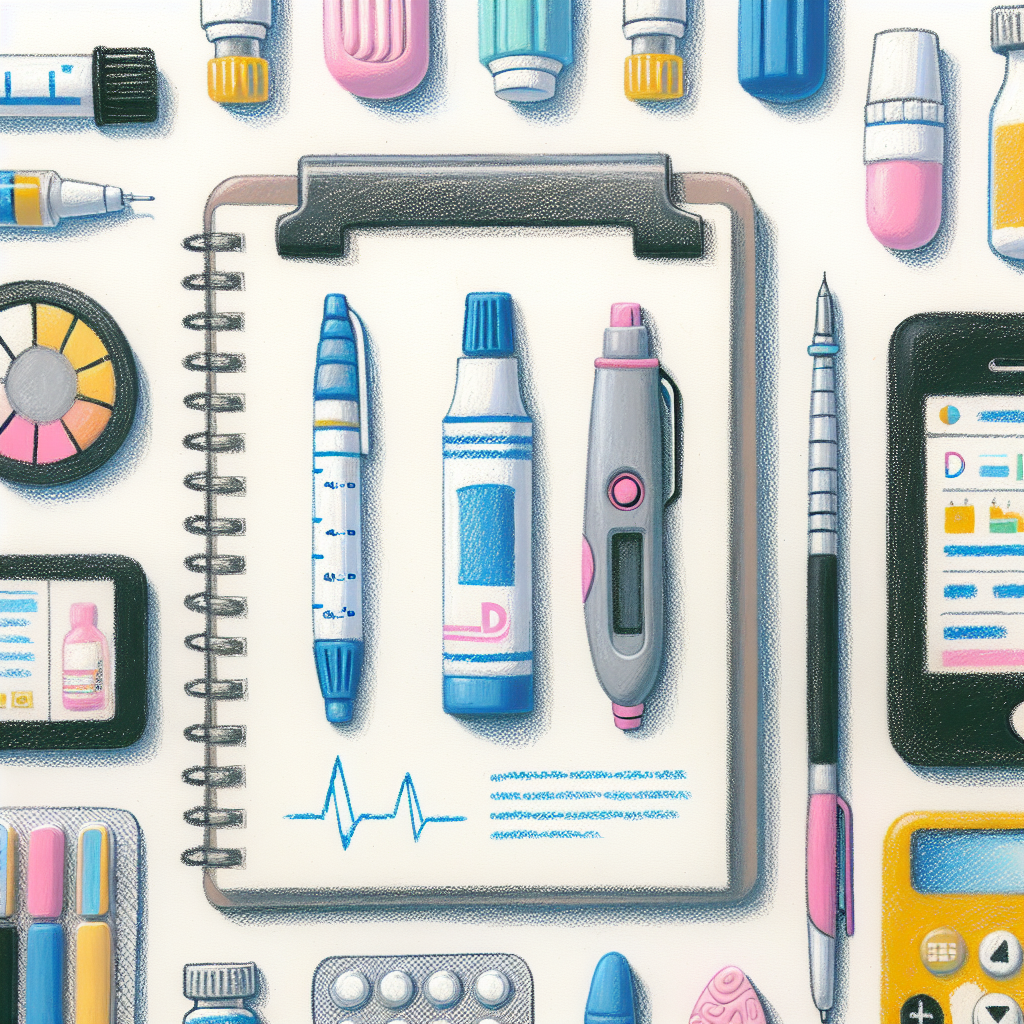 Pastelková ilustrace znázorňující téma: Diabetologie