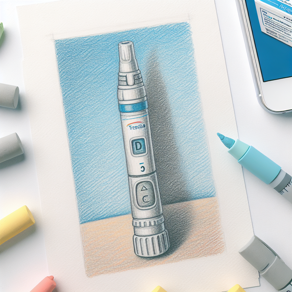 Pastelková ilustrace znázorňující téma: Diabetes