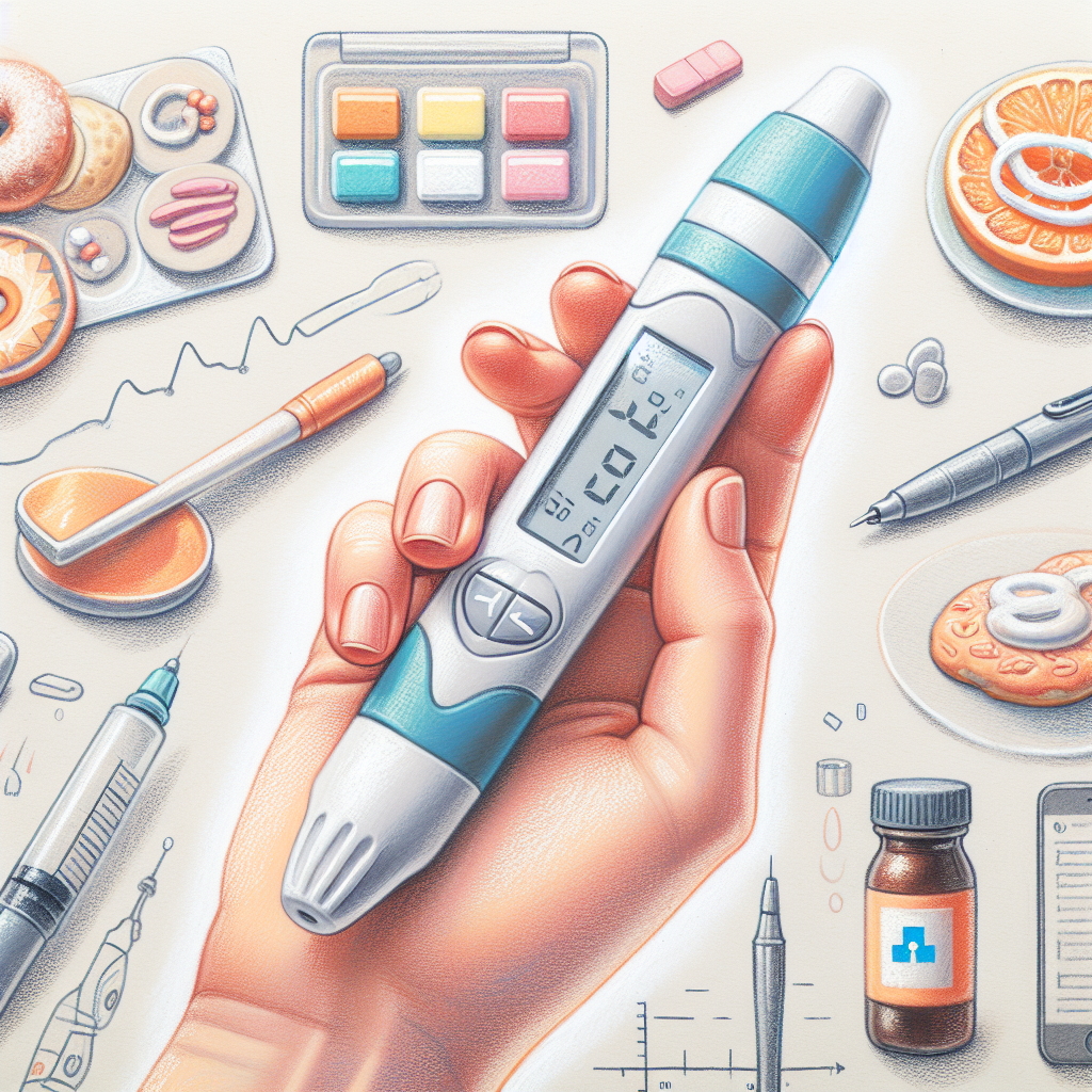 Pastelková ilustrace znázorňující téma: Diabetes a inzulín