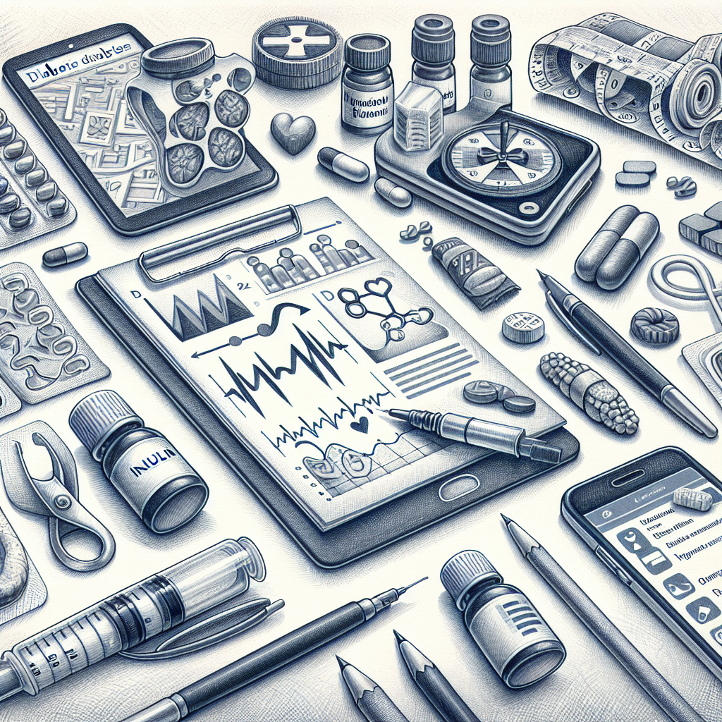 Pastelková ilustrace znázorňující téma: Diabetes