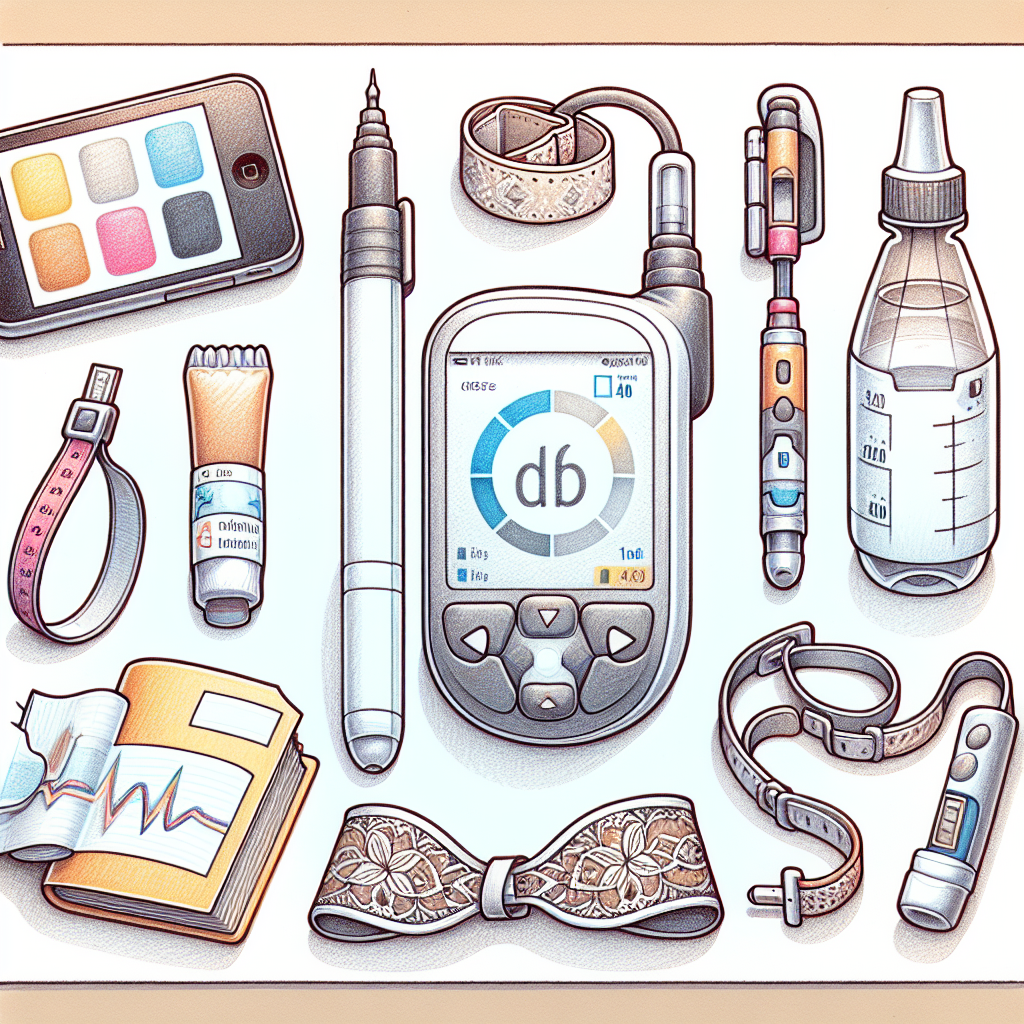 Pastelková ilustrace znázorňující téma: Diabetes