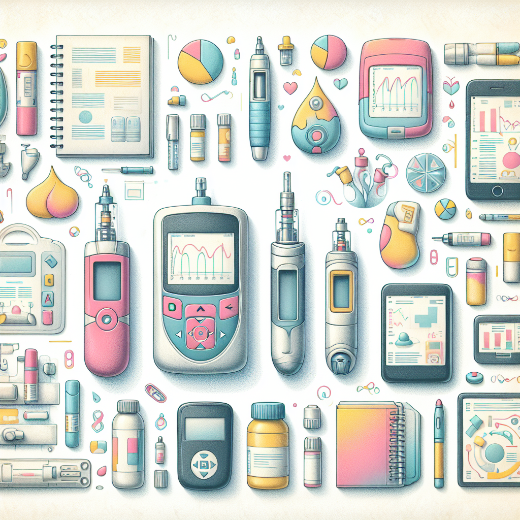 Pastelková ilustrace znázorňující téma: Diabetes