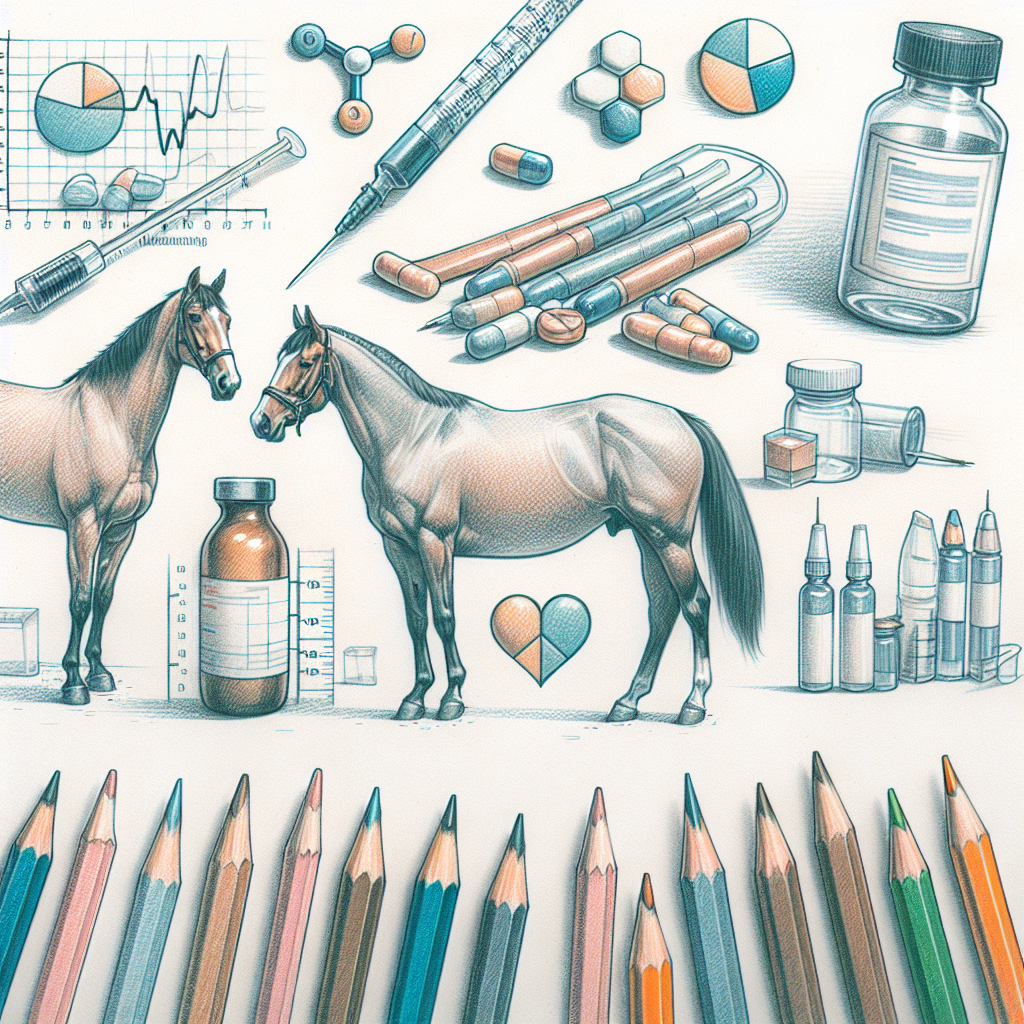 Pastelková ilustrace znázorňující téma: Zdraví koní