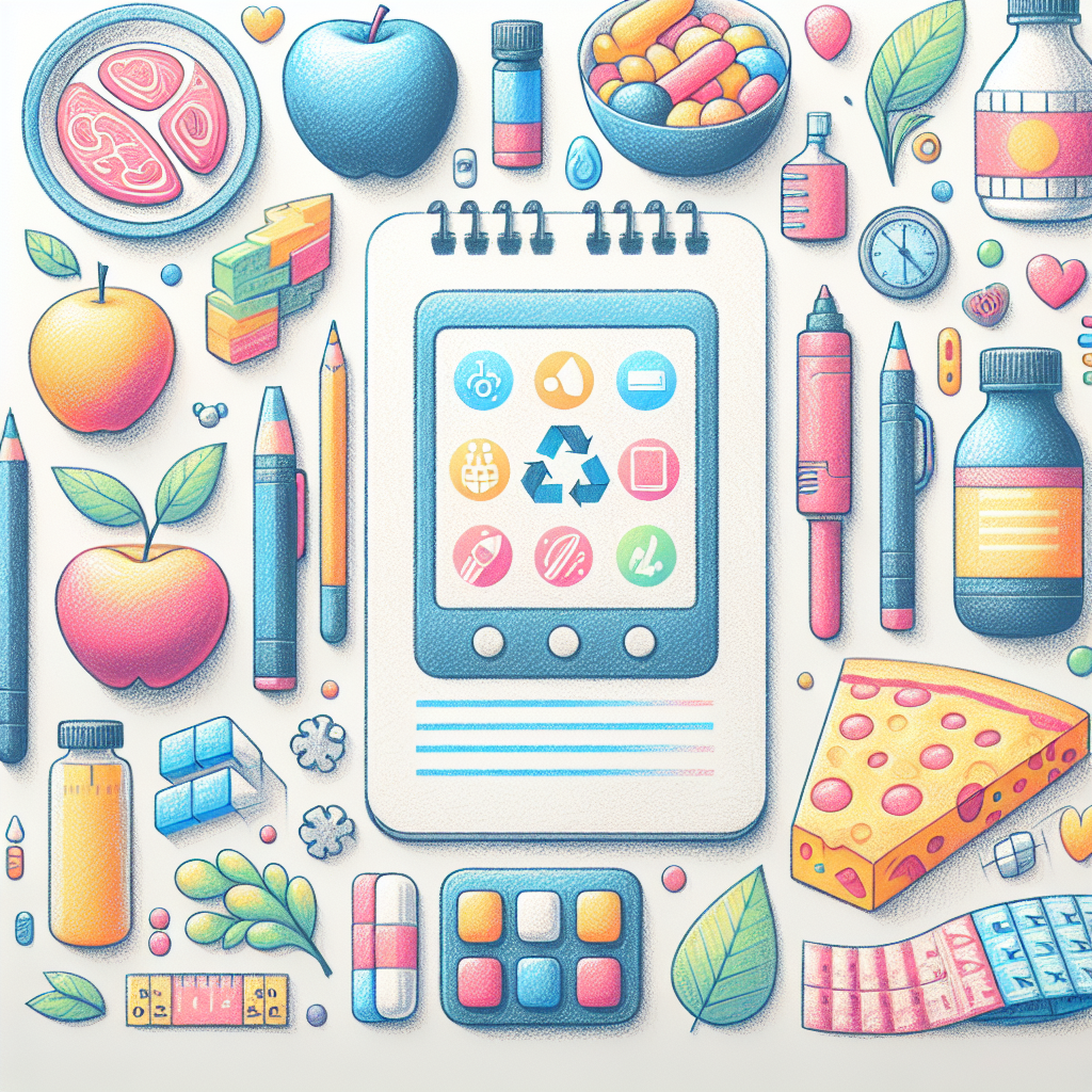 Pastelková ilustrace znázorňující téma: Výživa a zdraví