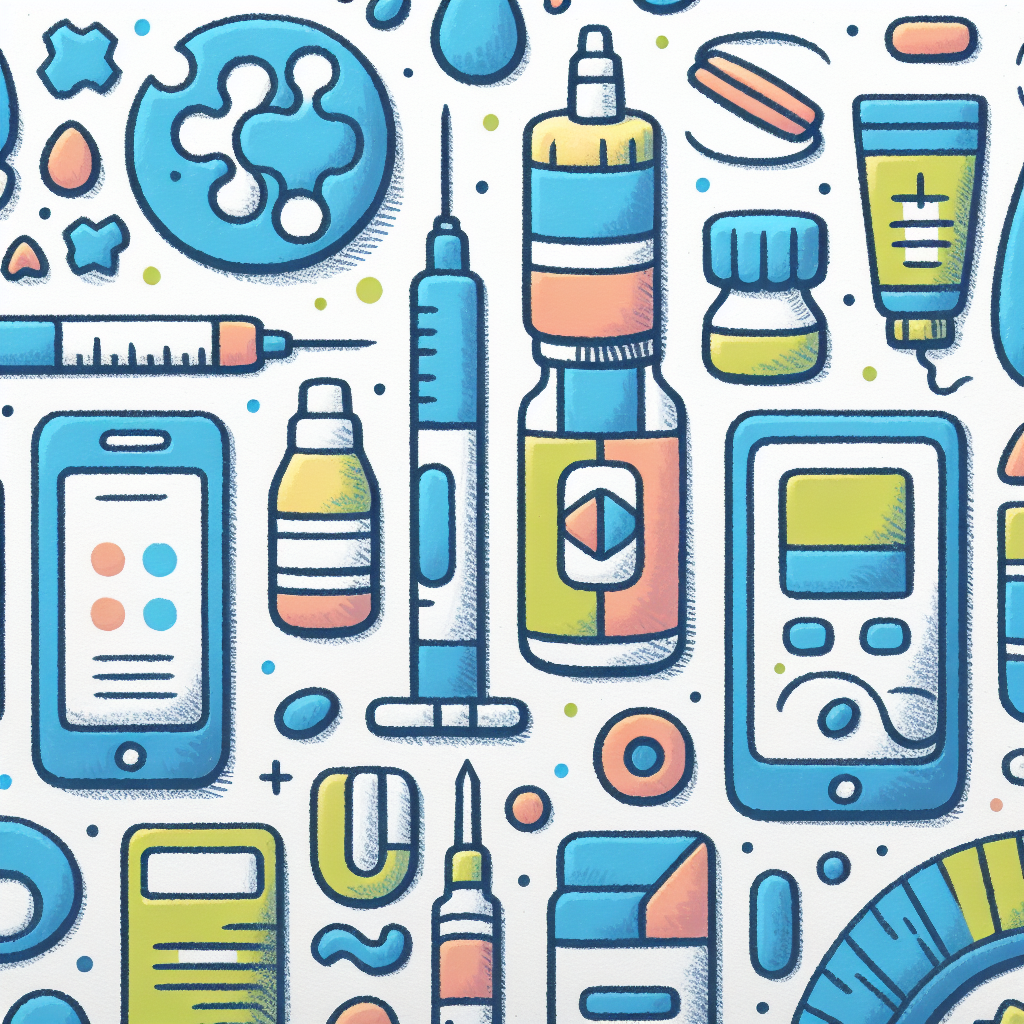 Pastelková ilustrace znázorňující téma: Diabetes a inzulín