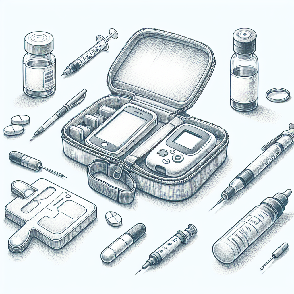 Pastelková ilustrace znázorňující téma: Diabetes