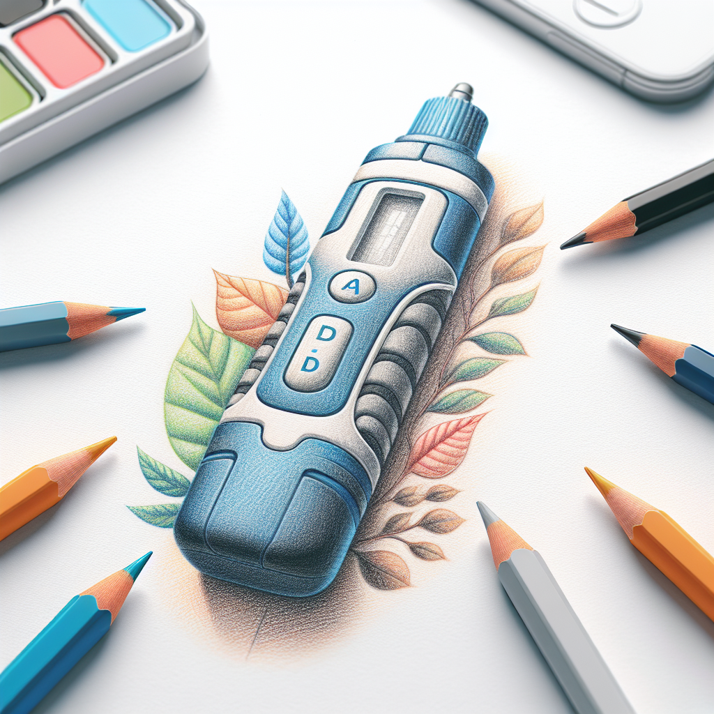 Pastelková ilustrace znázorňující téma: Diabetes