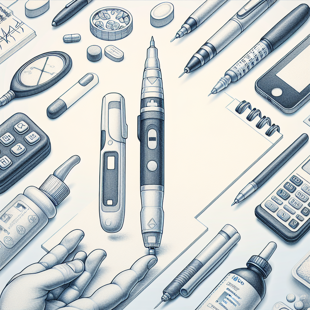 Pastelková ilustrace znázorňující téma: Diabetologie