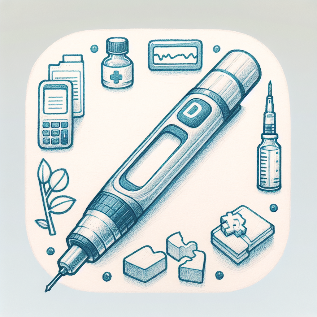 Pastelková ilustrace znázorňující téma: Léčba cukrovky