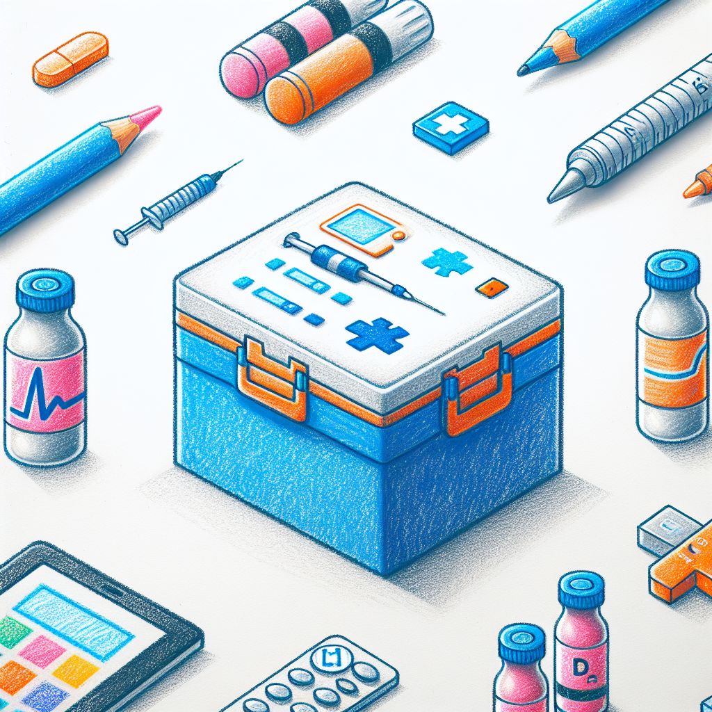 Pastelková ilustrace znázorňující téma: Diabetes