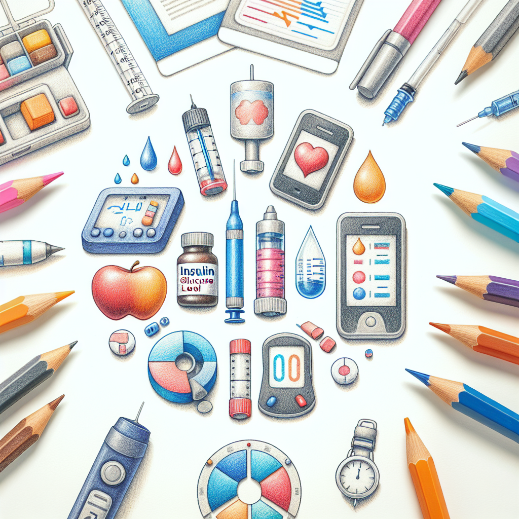 Pastelková ilustrace znázorňující téma: Diabetes a inzulin