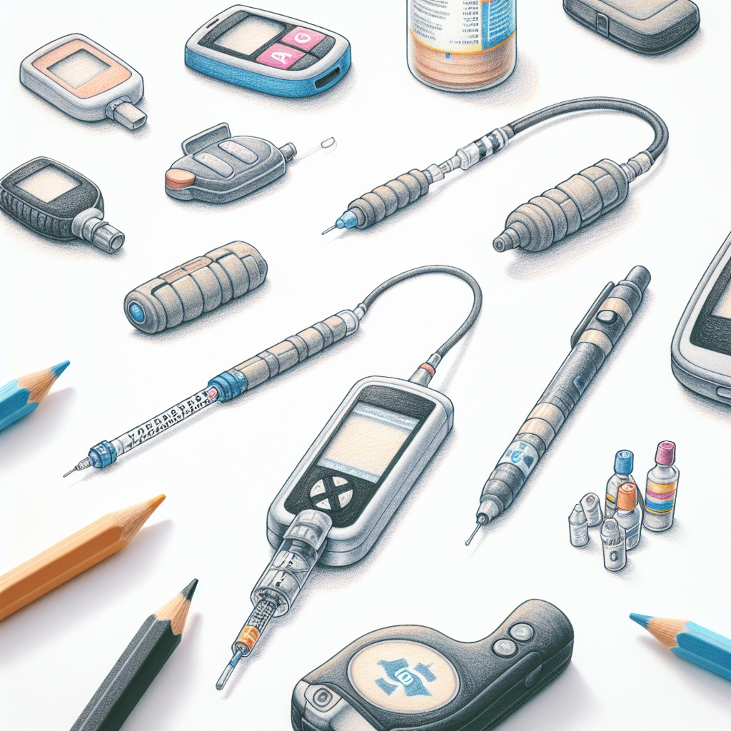 Pastelková ilustrace znázorňující téma: Diabetologie