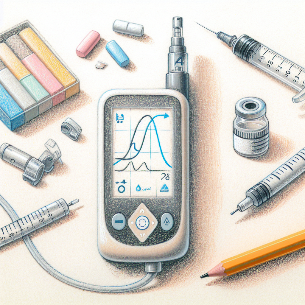 Pastelková ilustrace znázorňující téma: Diabetes