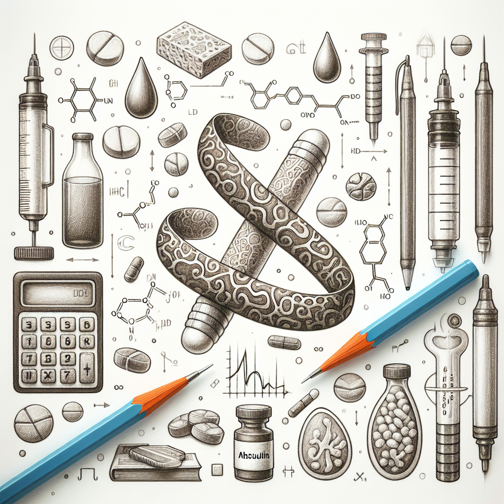 Pastelková ilustrace znázorňující téma: Diabetes