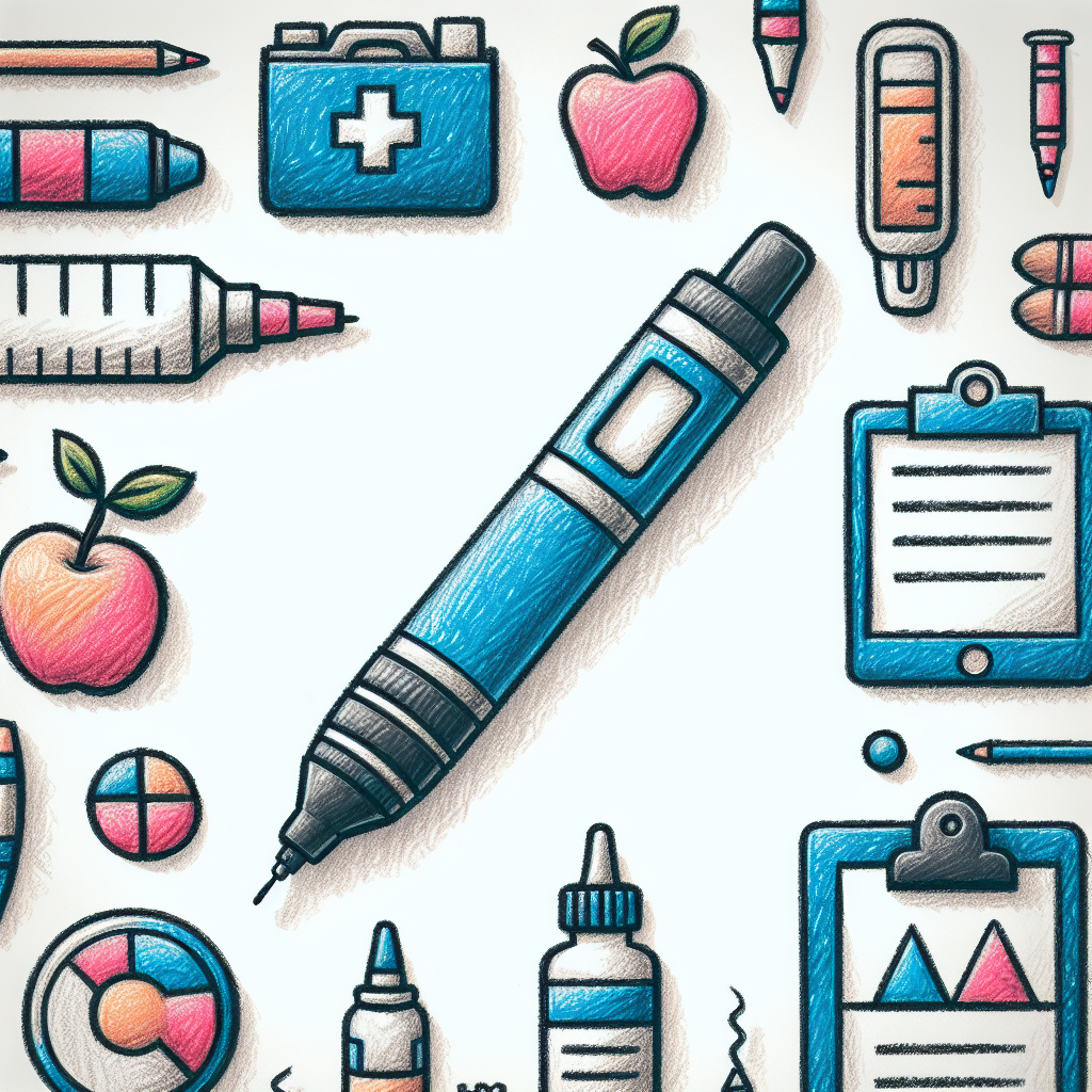 Pastelková ilustrace znázorňující téma: Diabetes a inzulín