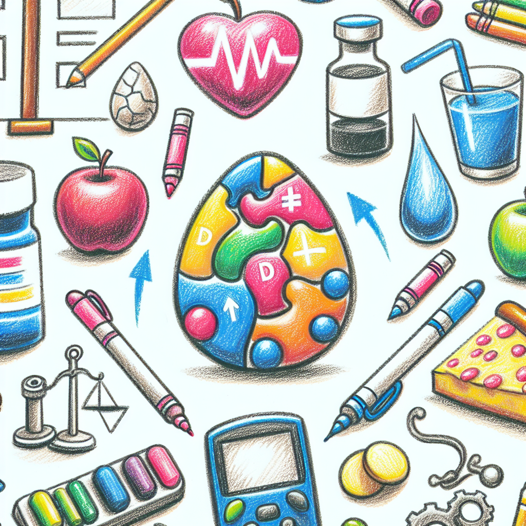 Pastelková ilustrace znázorňující téma: Zdraví a výživa