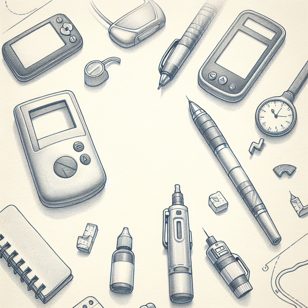 Pastelková ilustrace znázorňující téma: Diabetes