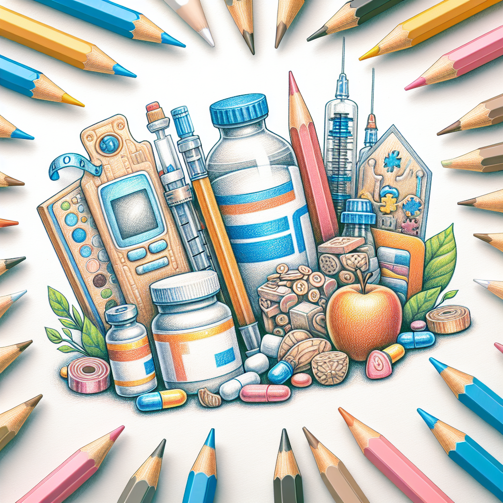 Pastelková ilustrace znázorňující téma: Zdraví a výživa