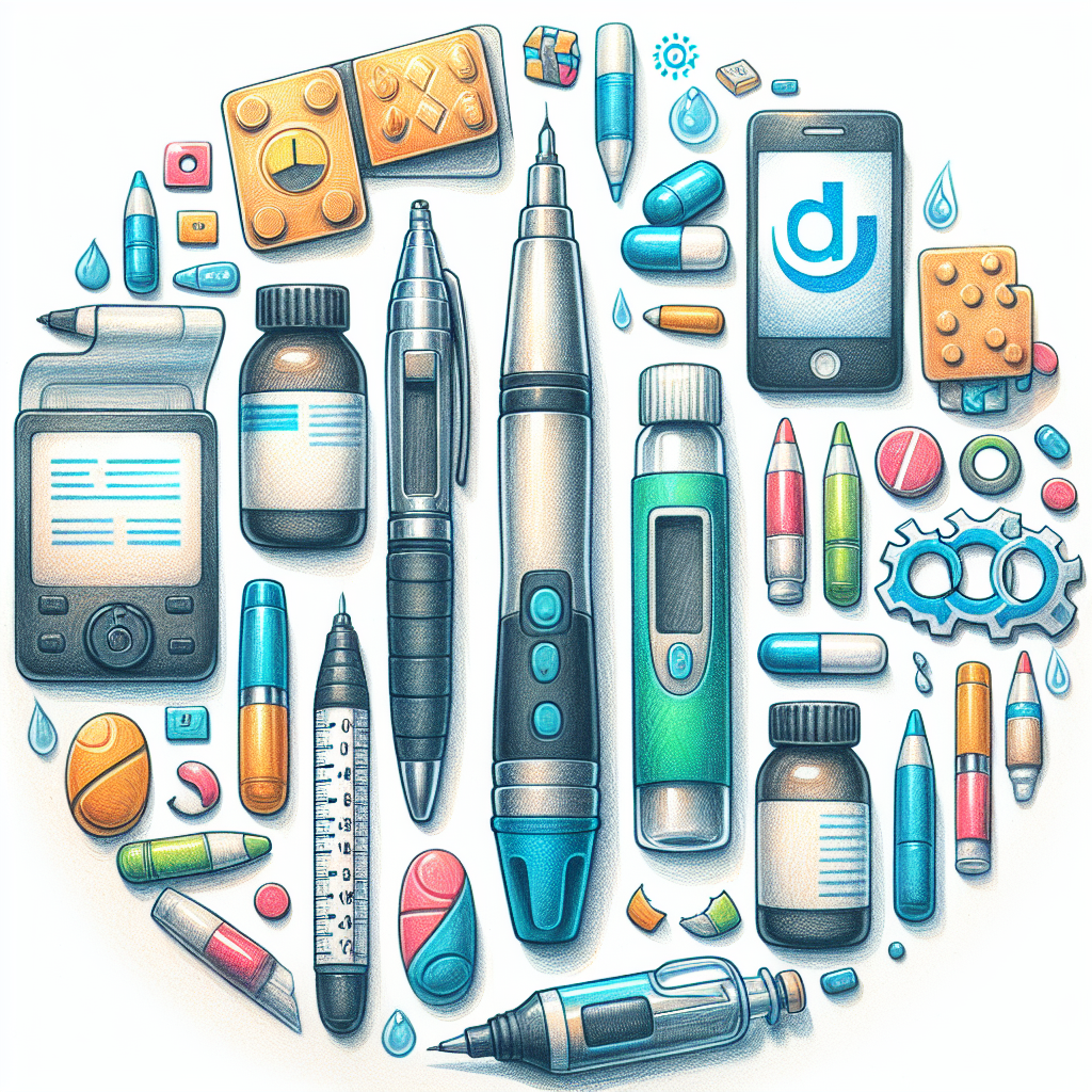 Pastelková ilustrace znázorňující téma: Diabetes