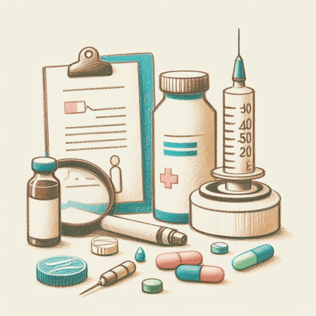 Pastelková ilustrace znázorňující téma: Diabetes