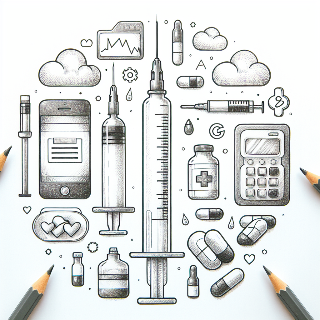 Pastelková ilustrace znázorňující téma: Zdraví a léky