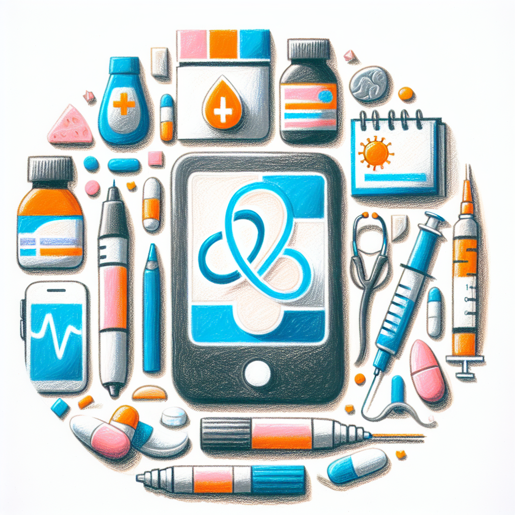 Pastelková ilustrace znázorňující téma: Diabetes