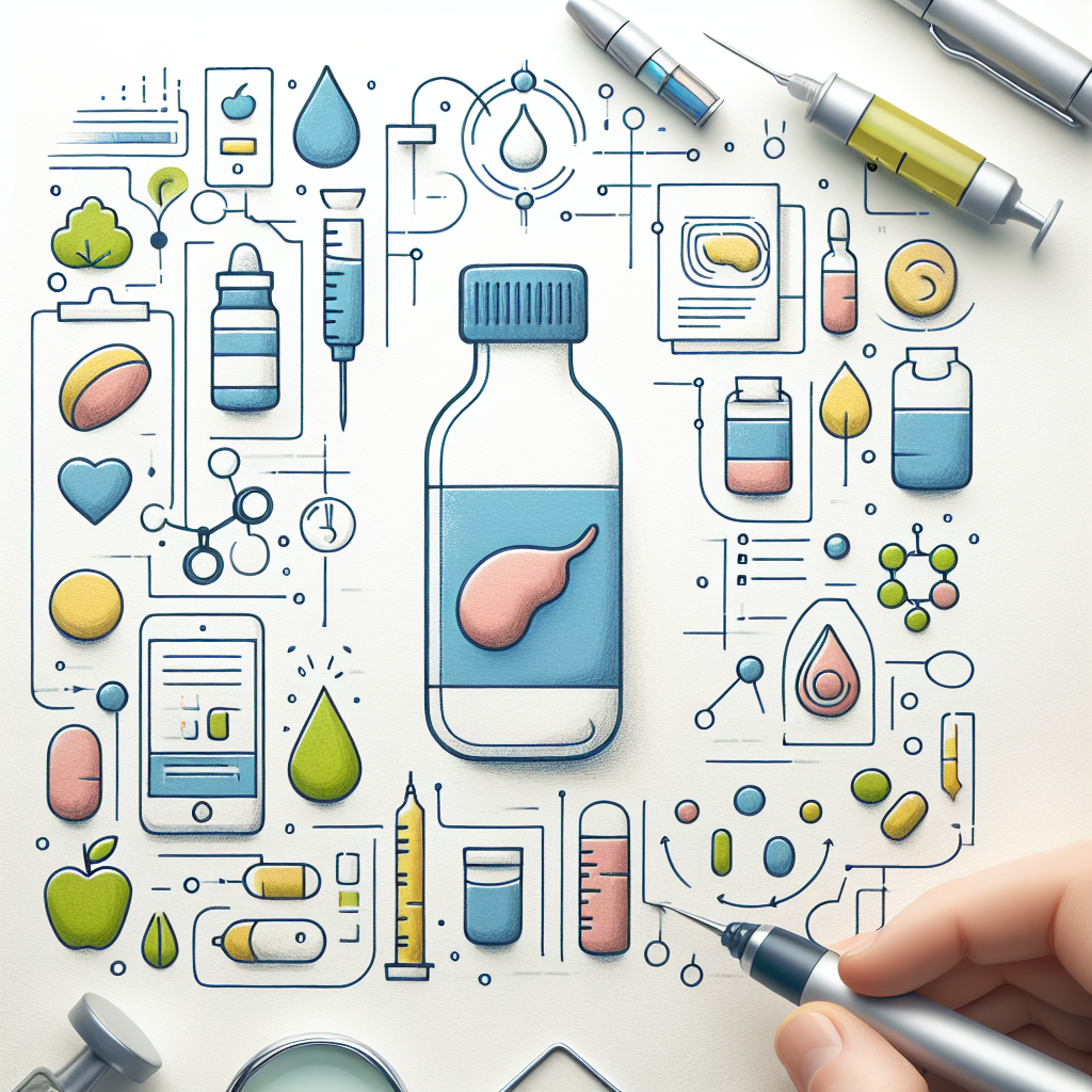 Pastelková ilustrace znázorňující téma: Diabetes