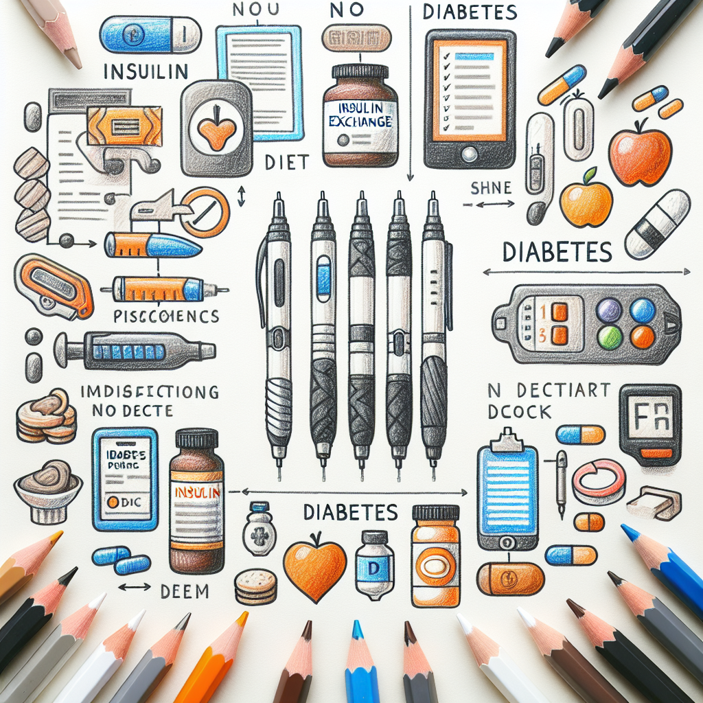 Pastelková ilustrace znázorňující téma: Diabetes