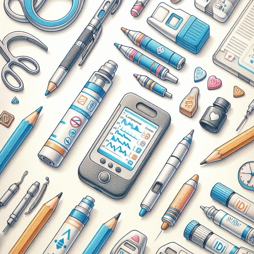 Pastelková ilustrace znázorňující téma: Diabetes