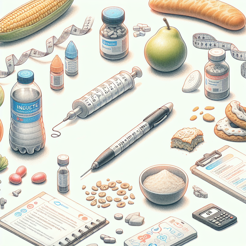 Pastelková ilustrace znázorňující téma: Diabetes