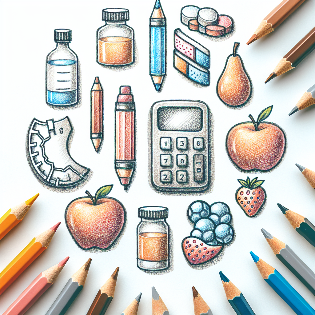 Pastelková ilustrace znázorňující téma: Zdraví