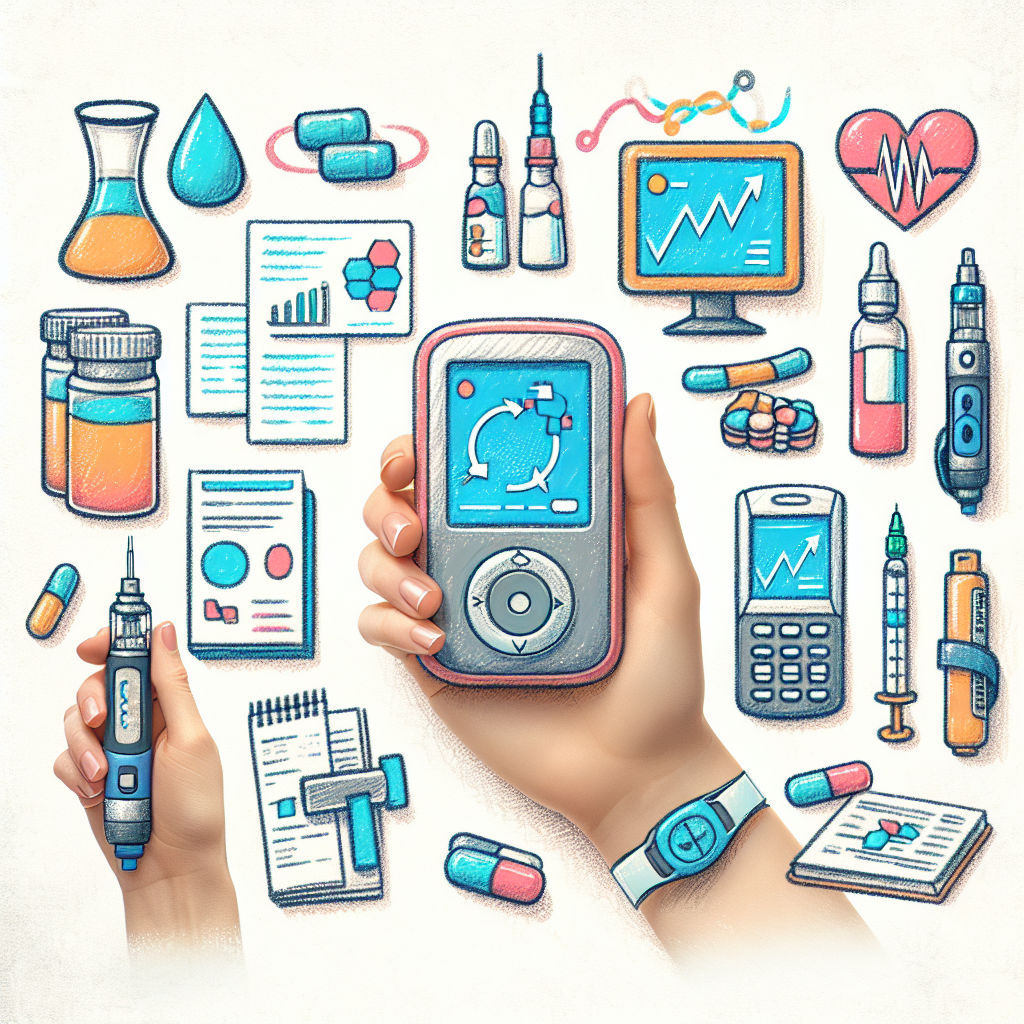 Pastelková ilustrace znázorňující téma: Diabetes