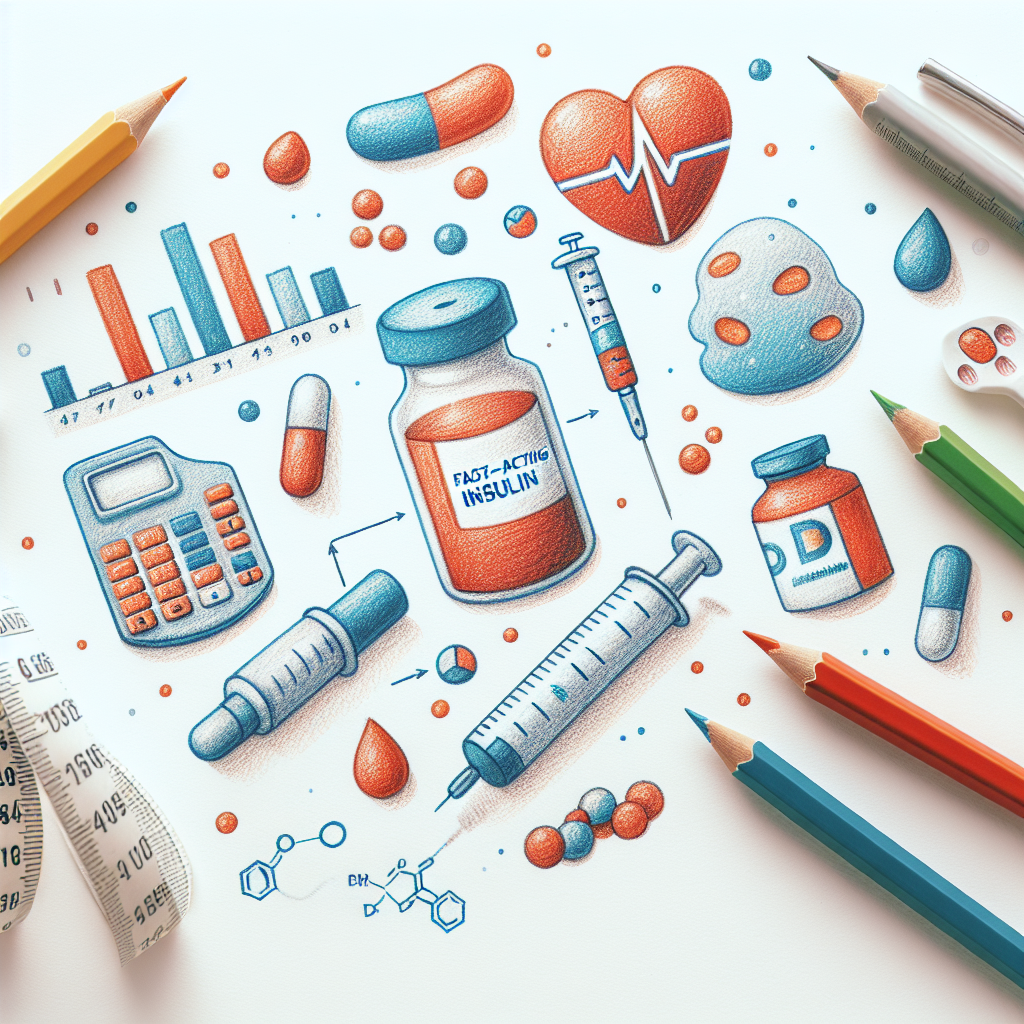 Pastelková ilustrace znázorňující téma: Diabetes a inzulín