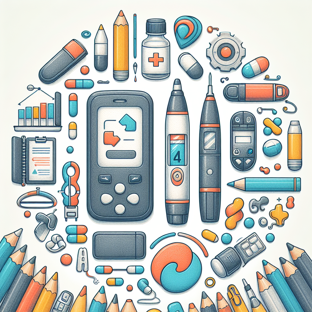 Pastelková ilustrace znázorňující téma: Diabetes