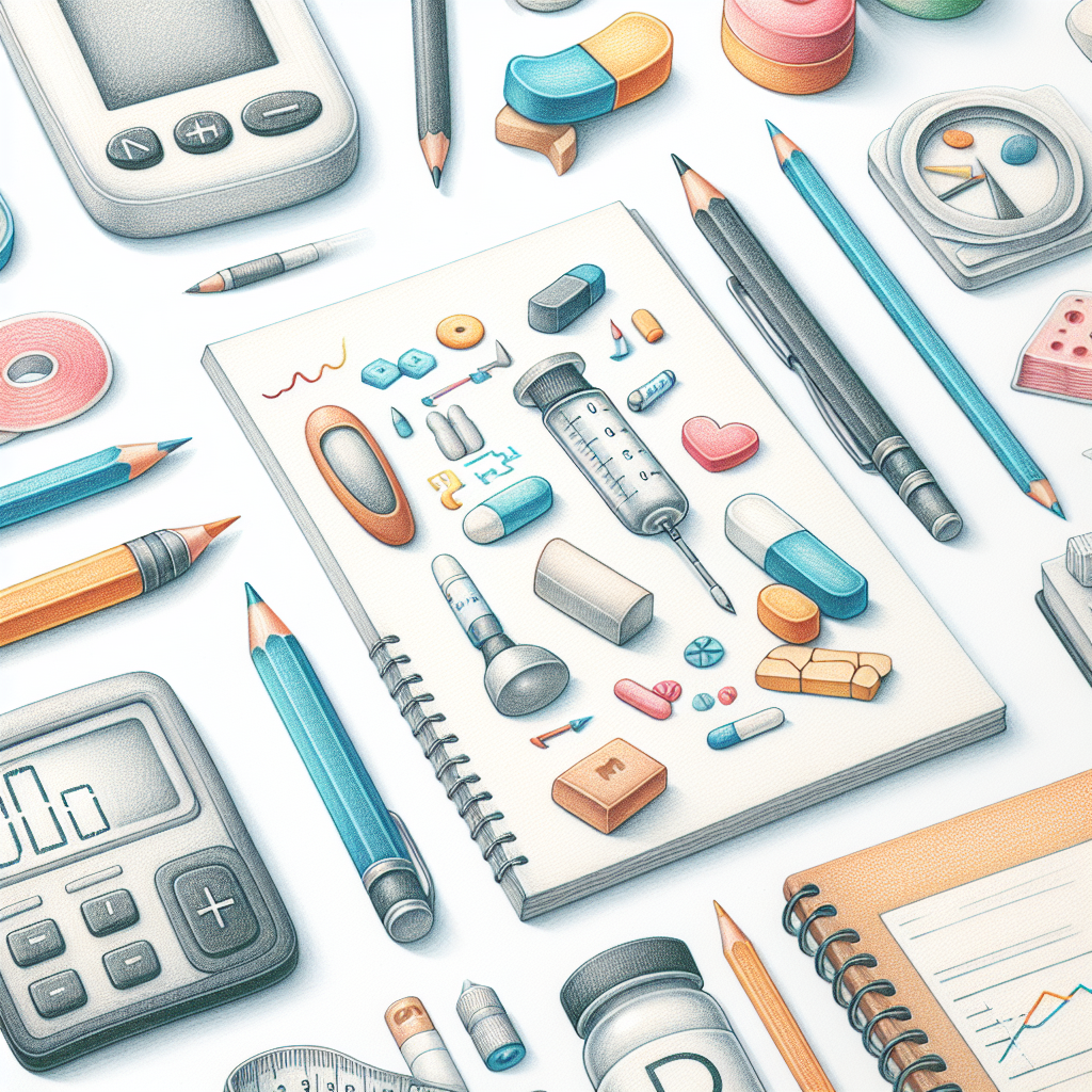 Pastelková ilustrace znázorňující téma: Diabetes