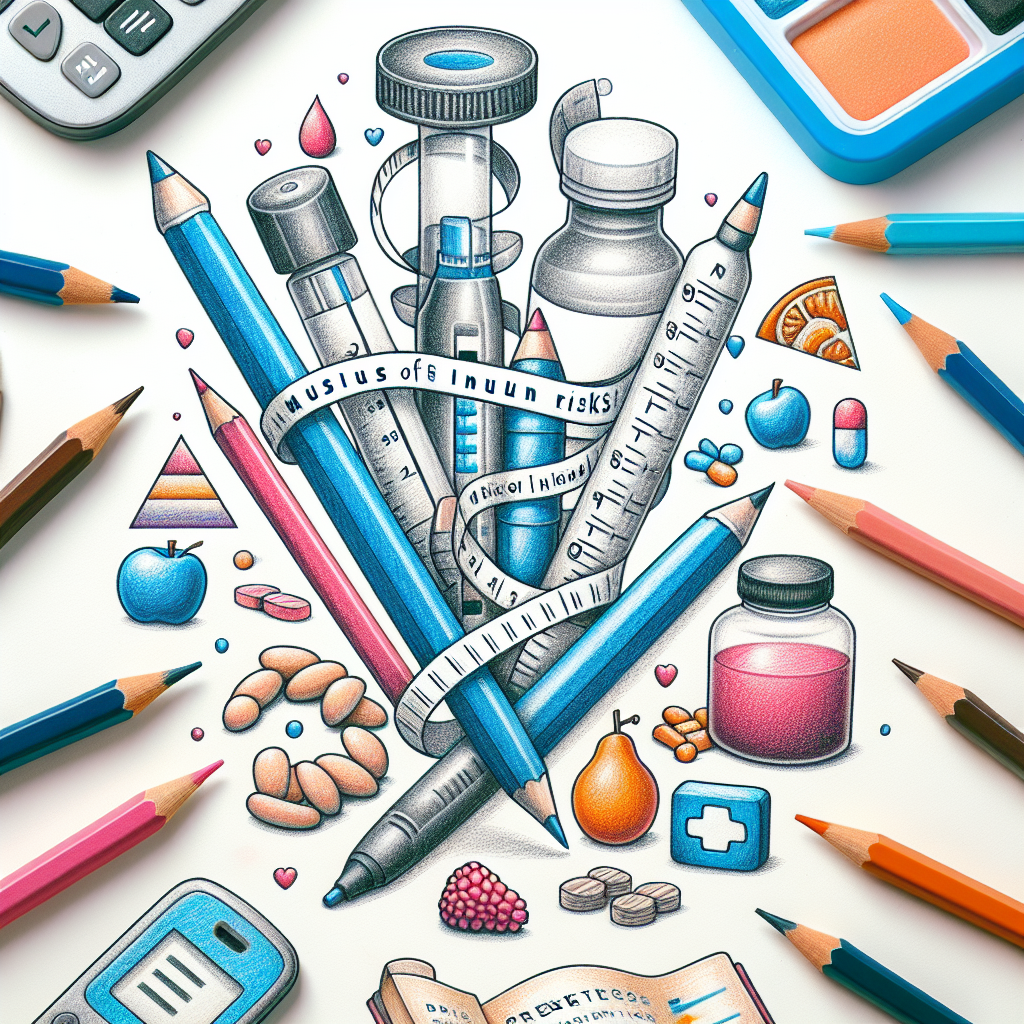 Pastelková ilustrace znázorňující téma: Diabetes