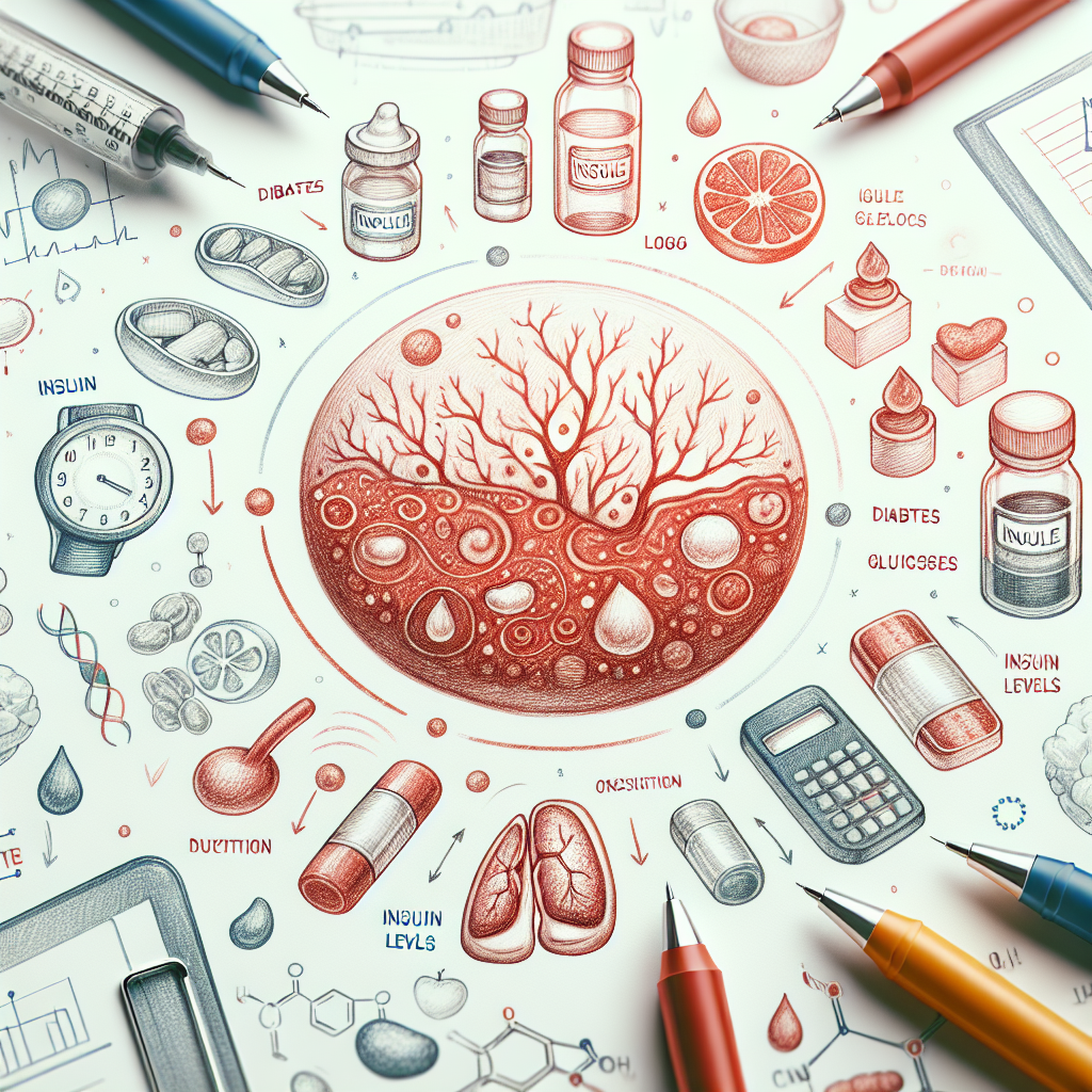 Pastelková ilustrace znázorňující téma: Inzulín a zdraví